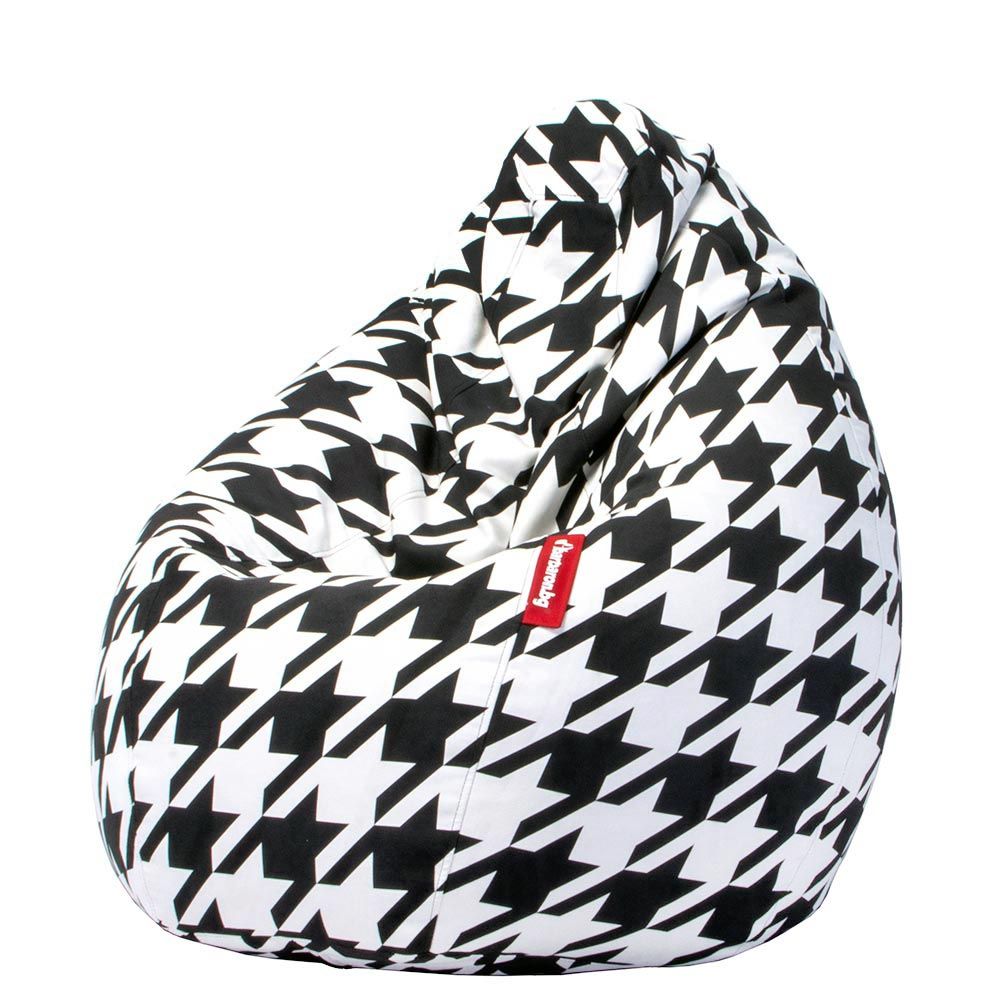 ⬛ Пуф Круша "Черно-Бял Зигзаг"