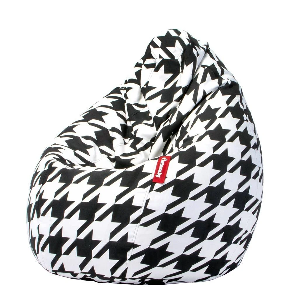 ⬛ Пуф Круша "Черно-Бял Зигзаг"