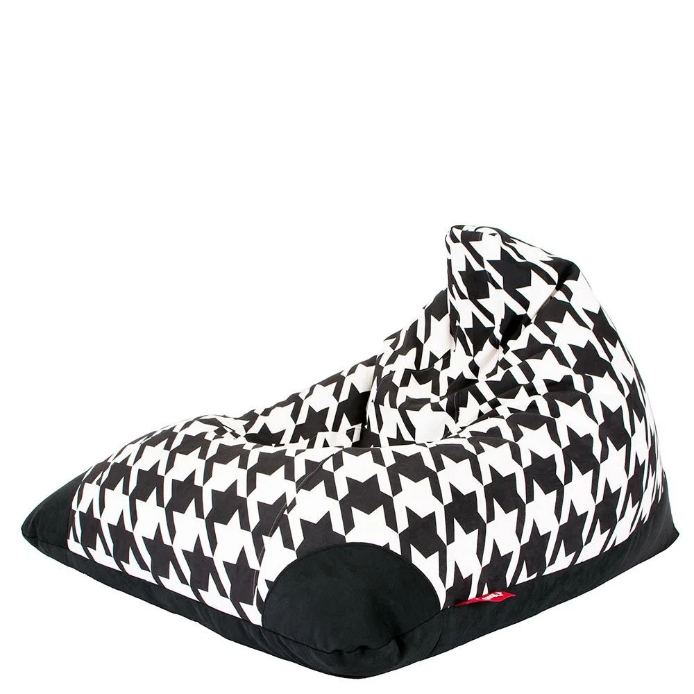 ⬛ Пуф Пирамида "Черно-Бял Зигзаг"