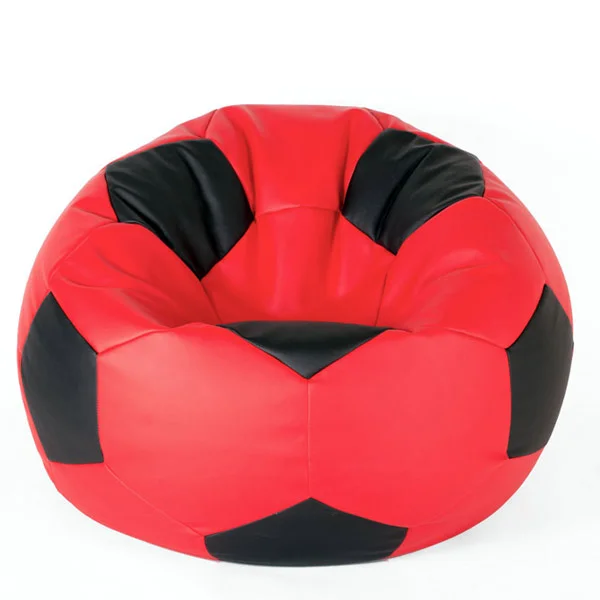 ⚽ Пуф топка Футбол - Червено и Черно