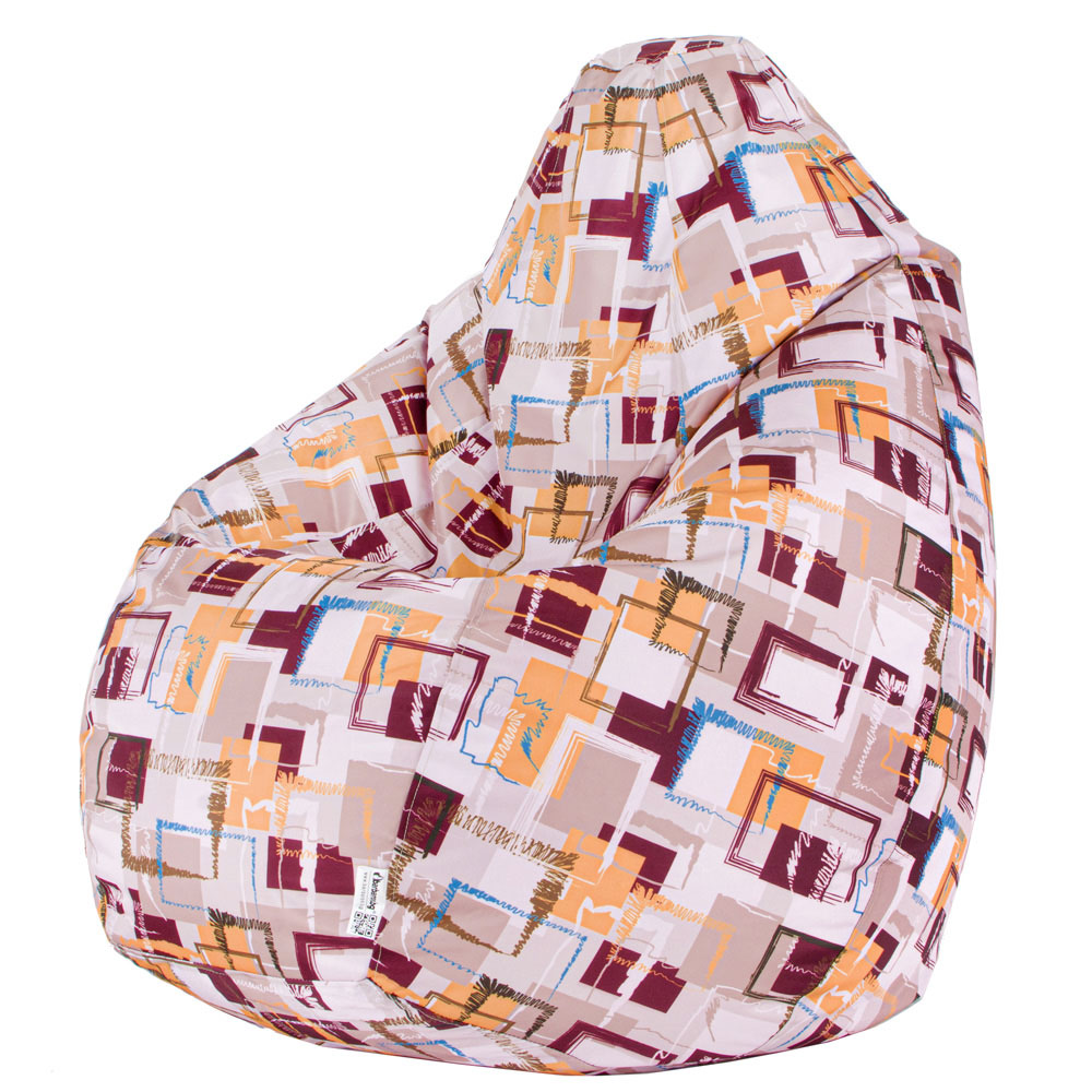 🎨 Дизайнерски пуф "Ретро Квадрати"