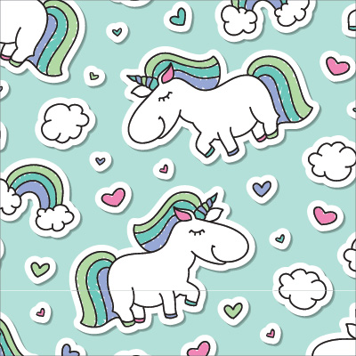 🦄 Пуф Пирамида "Еднорози сърца"