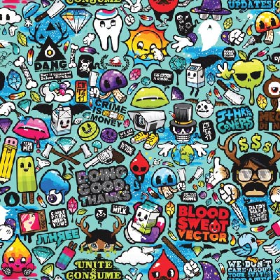 🎮 Кръгъл пуф "Стикер Бомб"