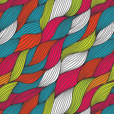 🌊 Кръгъл пуф "Вълнообразни ленти"