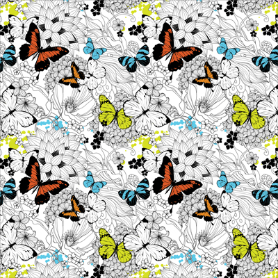 🦋 Пуф Ябълка "Цветни пеперуди"