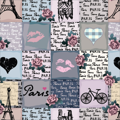 🗼 Пуф Възглавница "Париж Пачуърк"