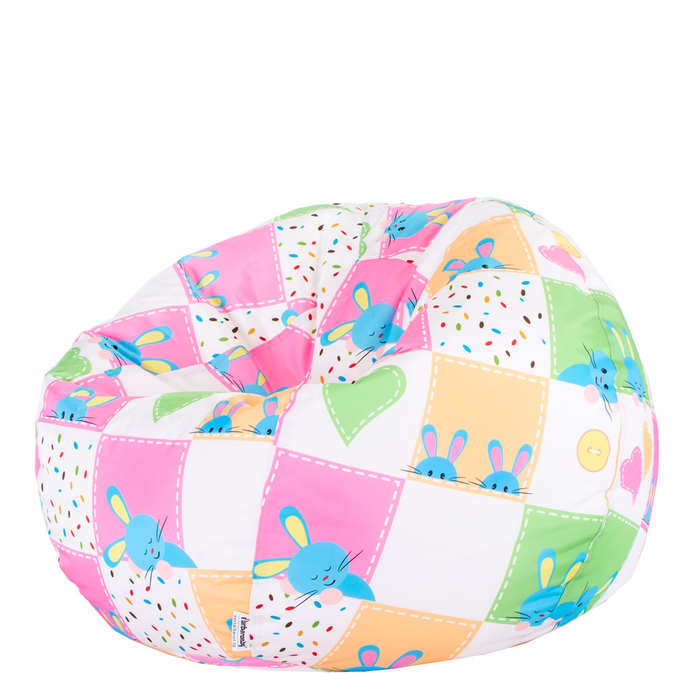 🐰 Пуф Ябълка "Зайчета и сърца"