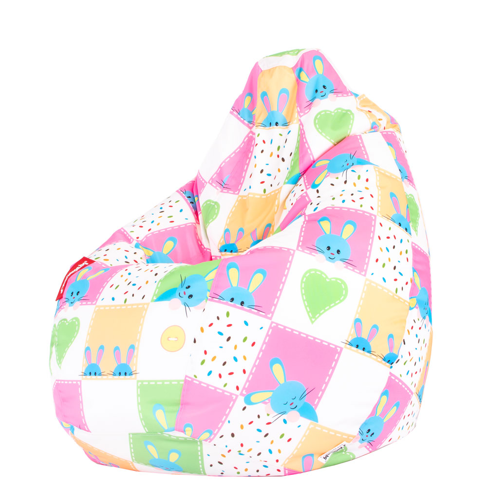 🐰 Пуф Круша "Зайчета и сърца"