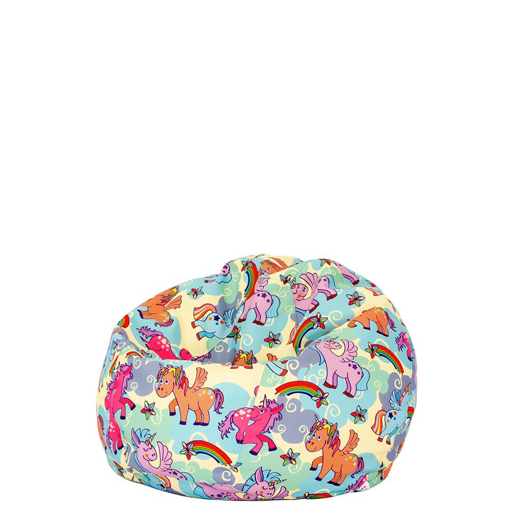 🦄 Детски пуф "Дъгови еднорози"