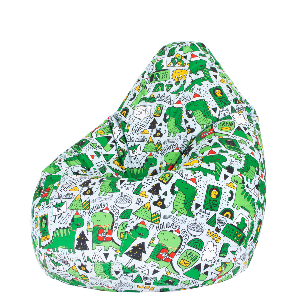 🦖 Пуф Круша "Зелени динозаври"