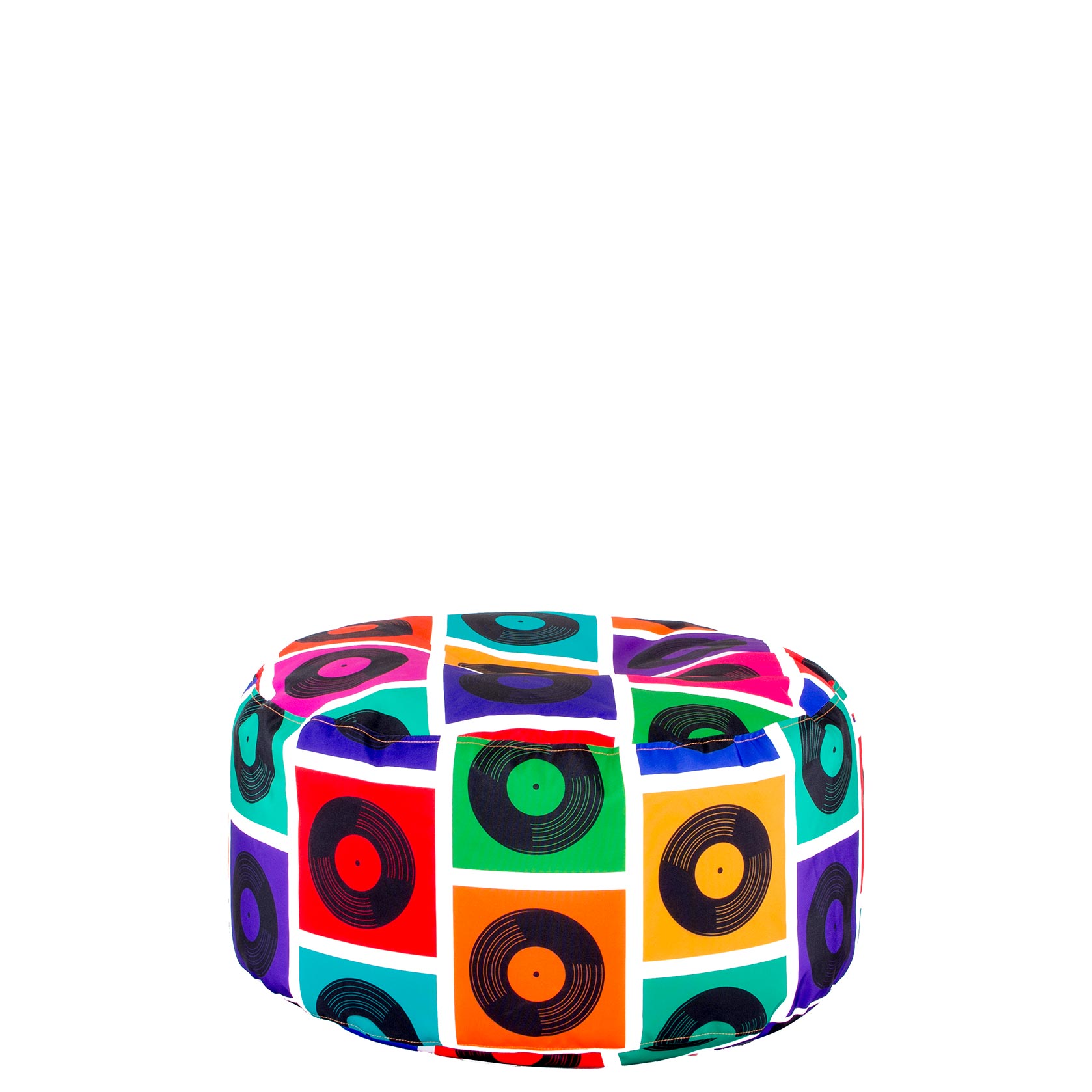 🎵 Кръгъл пуф "Ретро Винил"