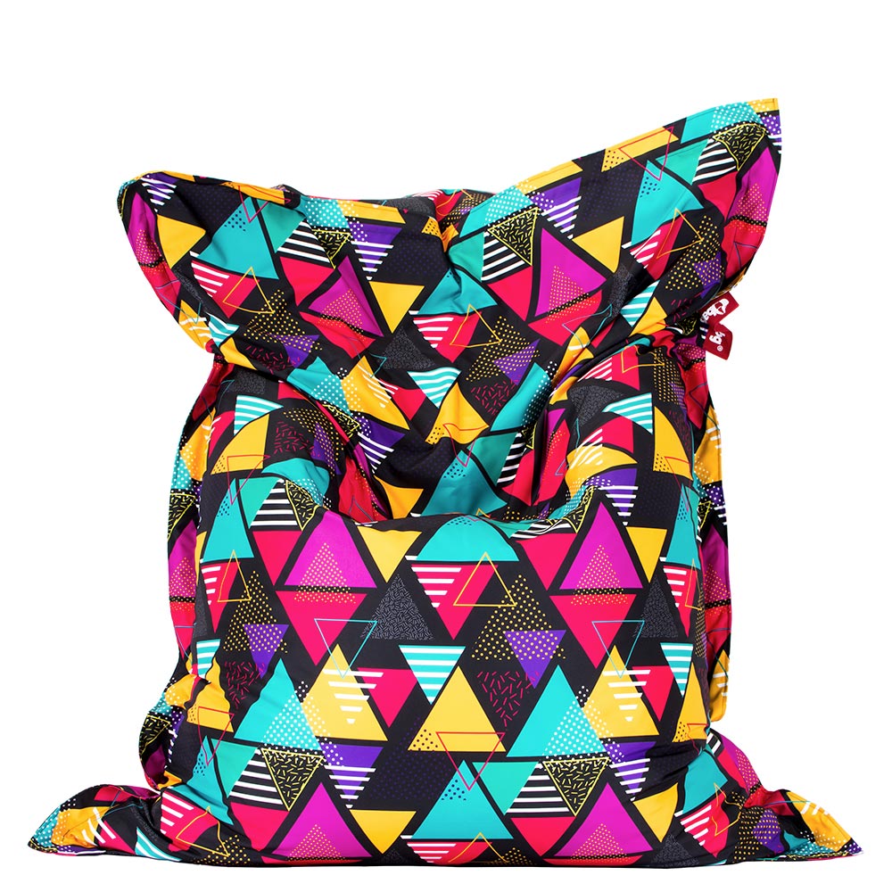 🔺 Пуф Възглавница "Неонови Триъгълници"