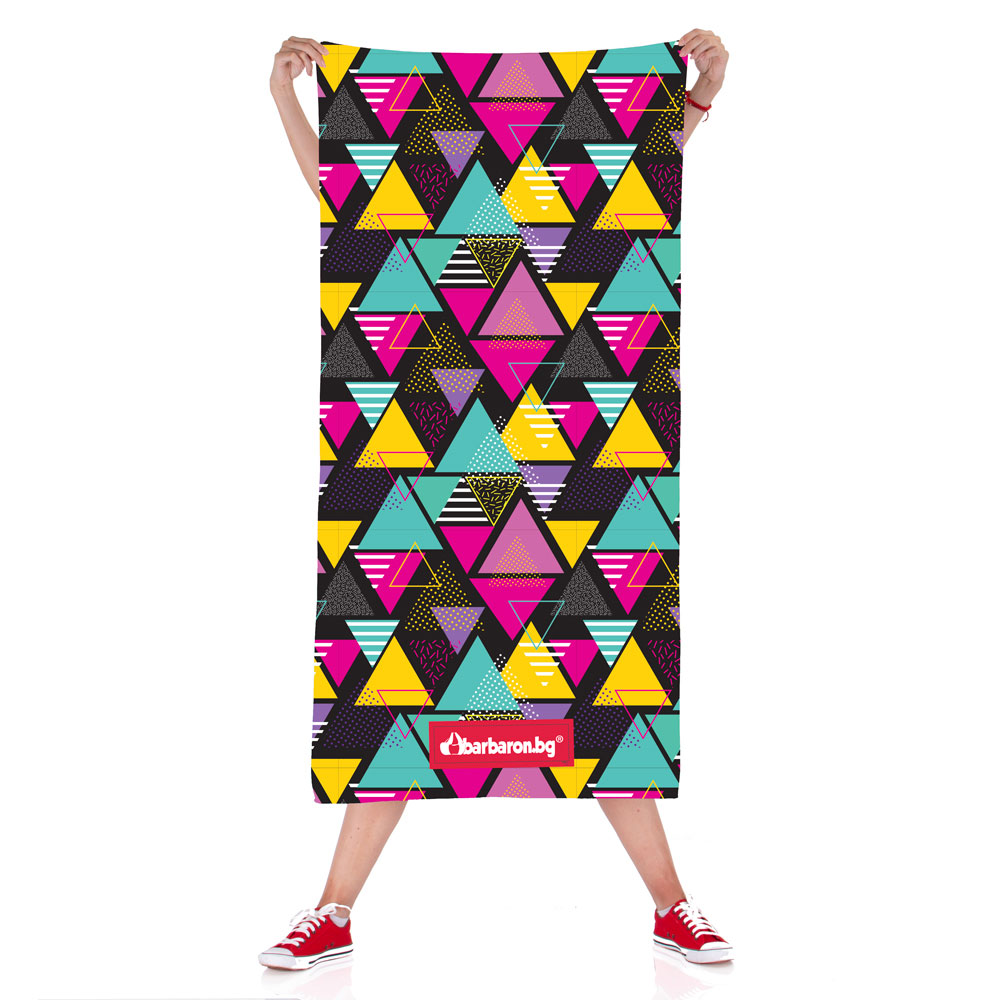 Плажна кърпа "Неонови Триъгълници"