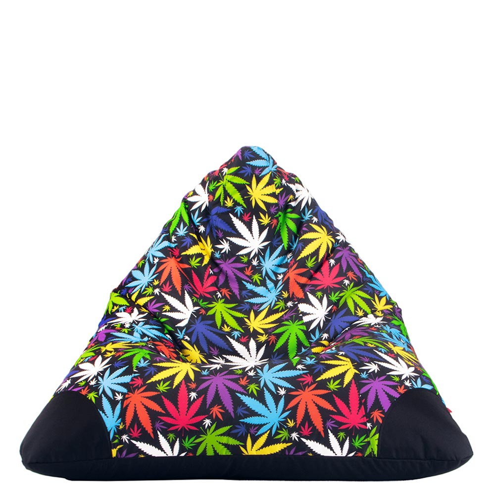 🌿 Пуф Пирамида "Канабис Рейв"