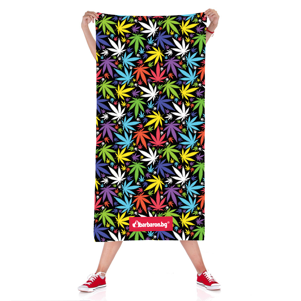 Плажна кърпа "Канабис Рейв"