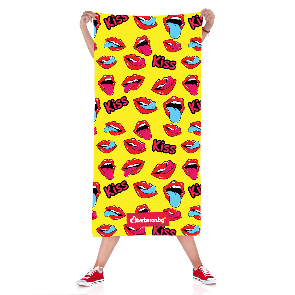 Плажна кърпа "Поп Устни"