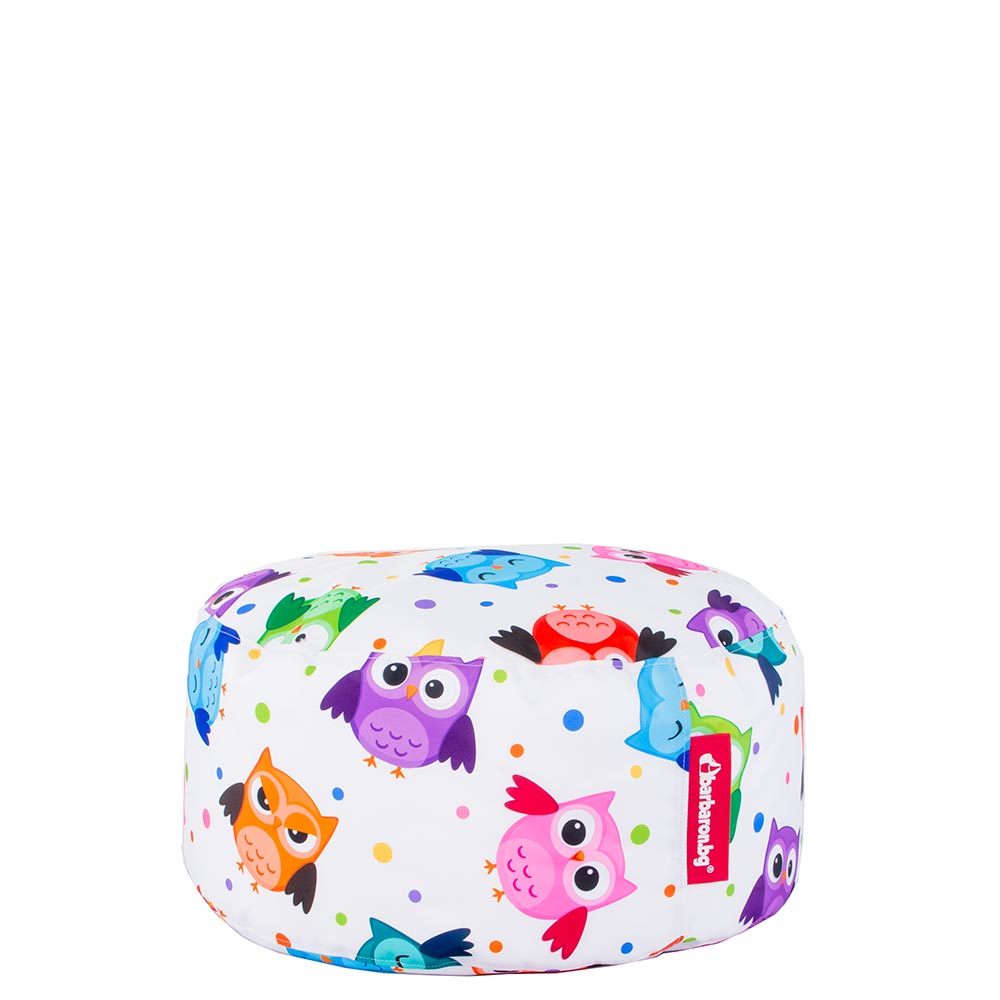 🦉 Кръгъл пуф "Цветни бухали"