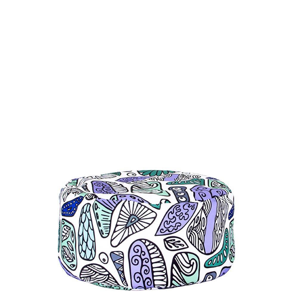 🍃 Кръгъл пуф "Етно листа"