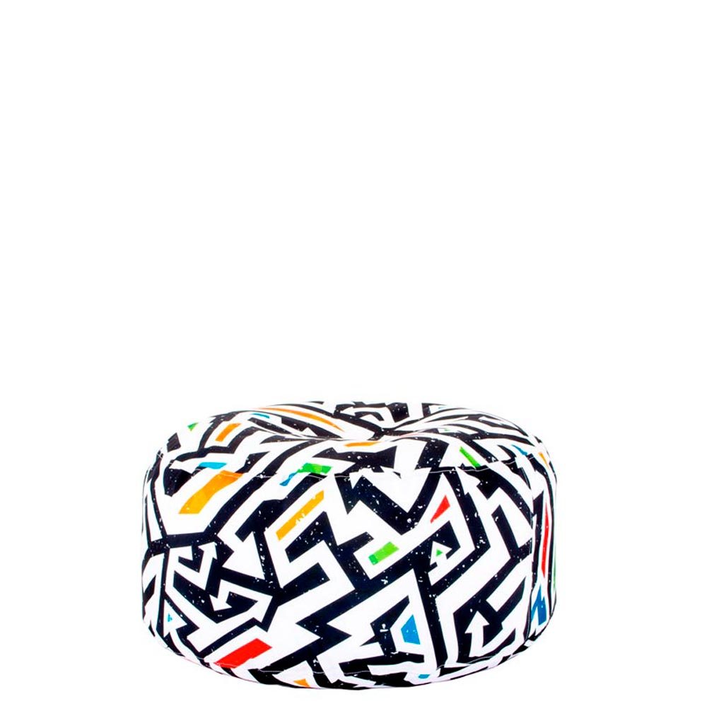 🎨 Кръгъл пуф "Графити лабиринт"