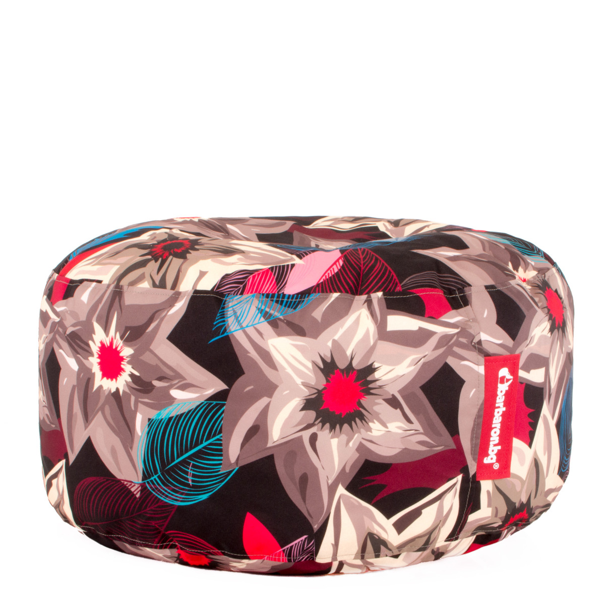 🌺 Кръгъл пуф "Тропически цветя"