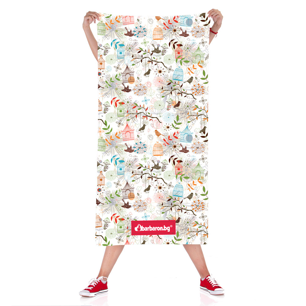 Плажна кърпа "Птици в градината"