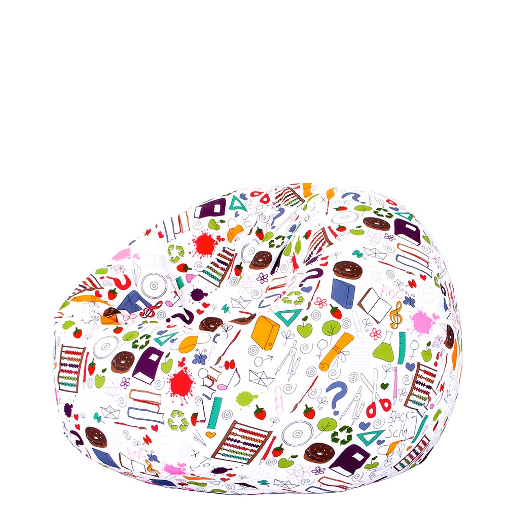 📚 Пуф Ябълка "Училищен Колаж"