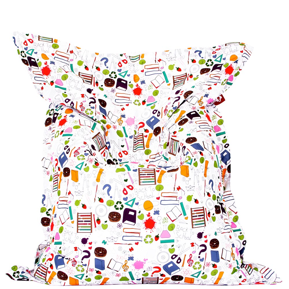 📚 Пуф Възглавница "Училищен Колаж"
