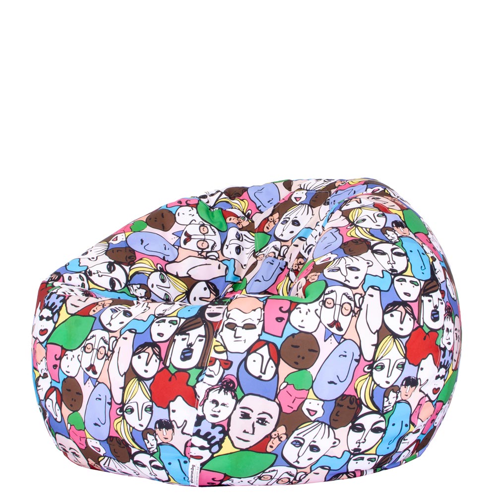 👤 Пуф Ябълка "Анимирани Лица"