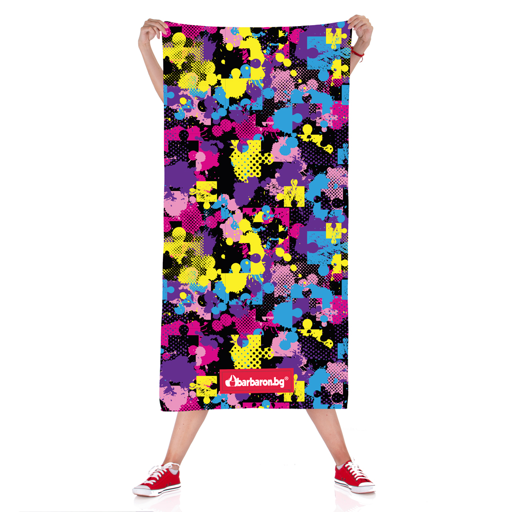 Плажна кърпа "Цветен пъзел"