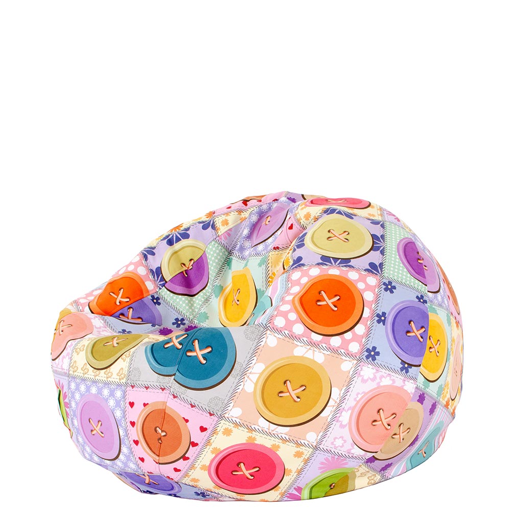 🎀 Пуф Ябълка "Големи Копчета"
