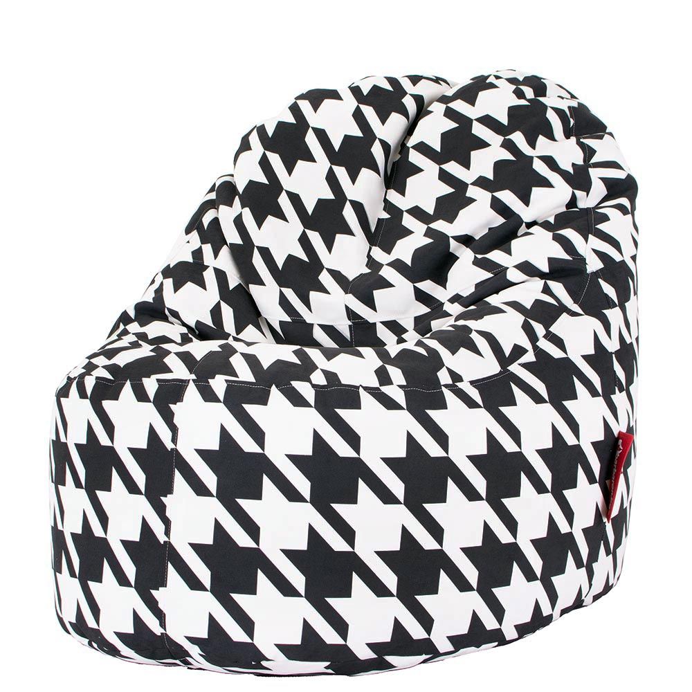 ⬛ Пуф Манго "Черно-Бял Зигзаг"