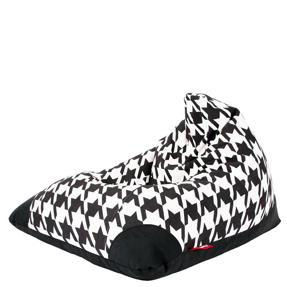 ⬛ Пуф Пирамида "Черно-Бял Зигзаг"